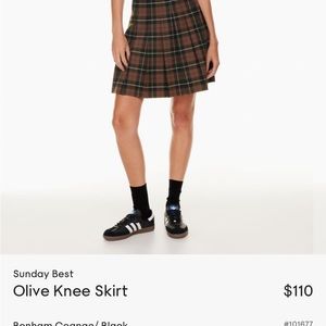 Brand new Aritzia Sunday best olive knee skirt